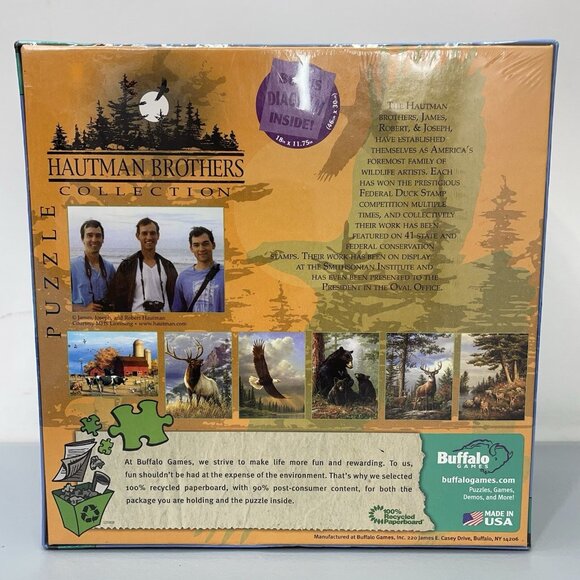 Hautman Brothers DOWN ON THE FARM Buffalo Games 1000 Piece Jigsaw Puzzle Animals - Picture 3 of 4